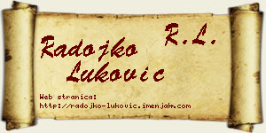 Radojko Luković vizit kartica